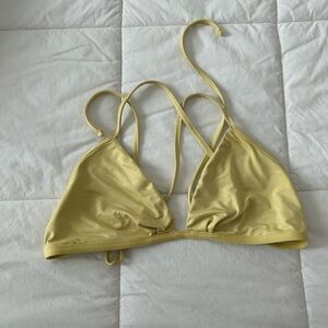 Women’s Patagonia Swim small yellow bikini triangle top surf bathing suit
